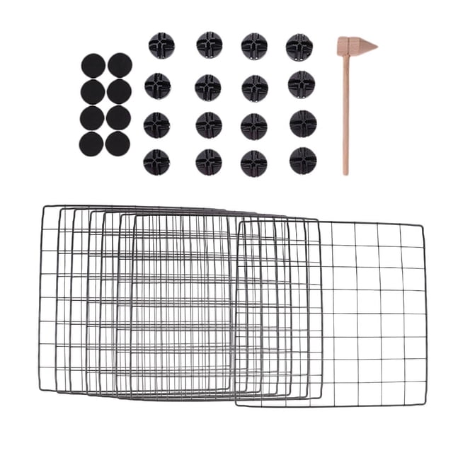 Jaula portátil de alambre para gatos, jaula para hámster, conejo, conejillo de , jerbo, ardilla, negro jinwen Parque de animales pequeños