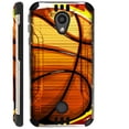 thumbnail image 1 of WORLD ACC Silver Guard Case Compatible for Coolpad Legacy S Brushed Metal Texture Hybrid TPU Phone Cover (Basketball, 1 of 1