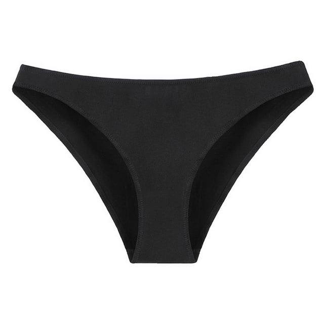 Ropa interior menstrual de cintura alta para mujer - Pantalones de algodón lisos para el periodo, S-XL