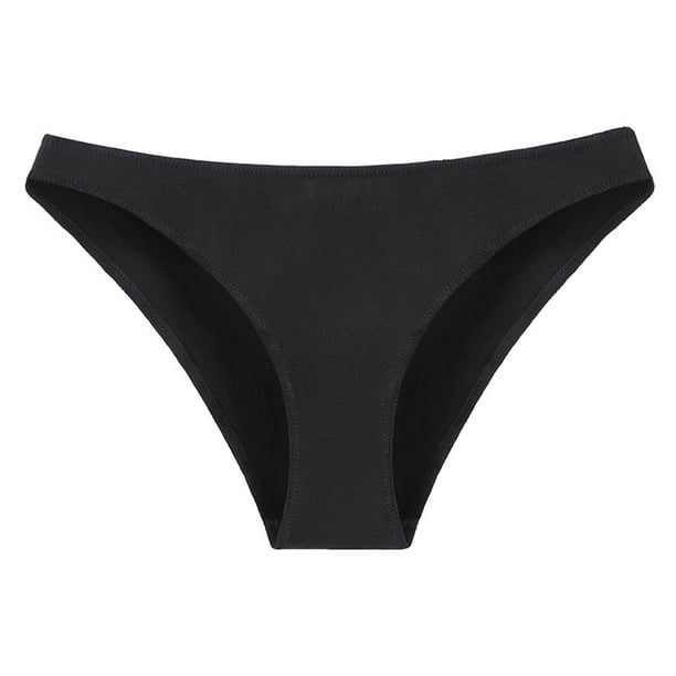 Ropa interior menstrual de cintura alta para mujer - Pantalones de algodón lisos para el periodo, S-XL