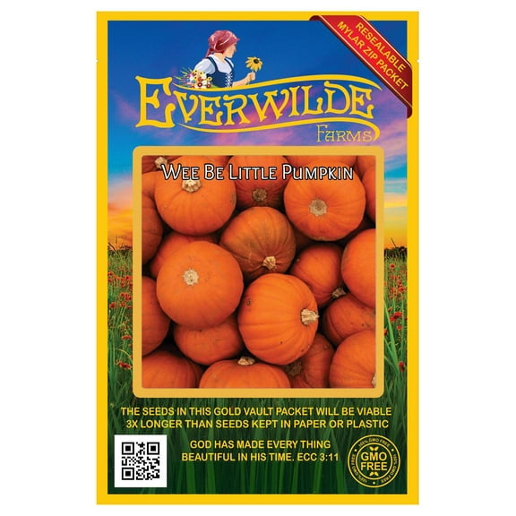 Everwilde Farms - 20 Wee Be Little Pumpkin Seeds - Gold Vault Seed Packet