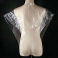 thumbnail image 5 of Cheers.US 50Pcs Transparent Disposable Salon Cape Waterproof Hair Dye Cutting Coloring Apron Shawl Barber Shampoo Cape, 5 of 7