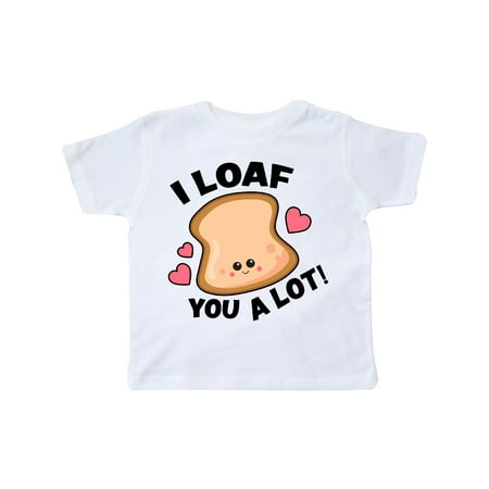 

Inktastic I Loaf You a Lot with Cute Bread Clip Art Gift Toddler Boy or Toddler Girl T-Shirt