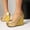 Gold, variant on Womens Slip-on Platform Wedge Sandals Open Toe High Heel Sequins Wedge Mules Slides Prom Summer Dress Shoes Gold 9(42)