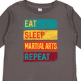 thumbnail image 4 of Inktastic Eat Sleep Martial Arts Repeat Boys or Girls Long Sleeve Toddler T-Shirt, 4 of 5