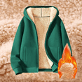 thumbnail image 4 of Women Fleece Coat Winter Warm Casual Long Sleeve Hooded Jackets Plus Size Fall Winter Cardigan Plush Warm Outwear, 4 of 8