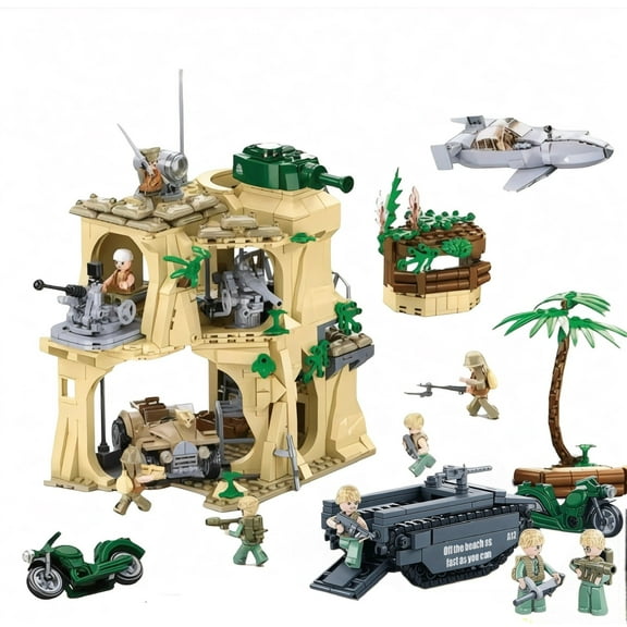Battle of Iwo Jima WWII Military Building Blocks Set | General Jim's Toys & Bricks | GJ-BIJ