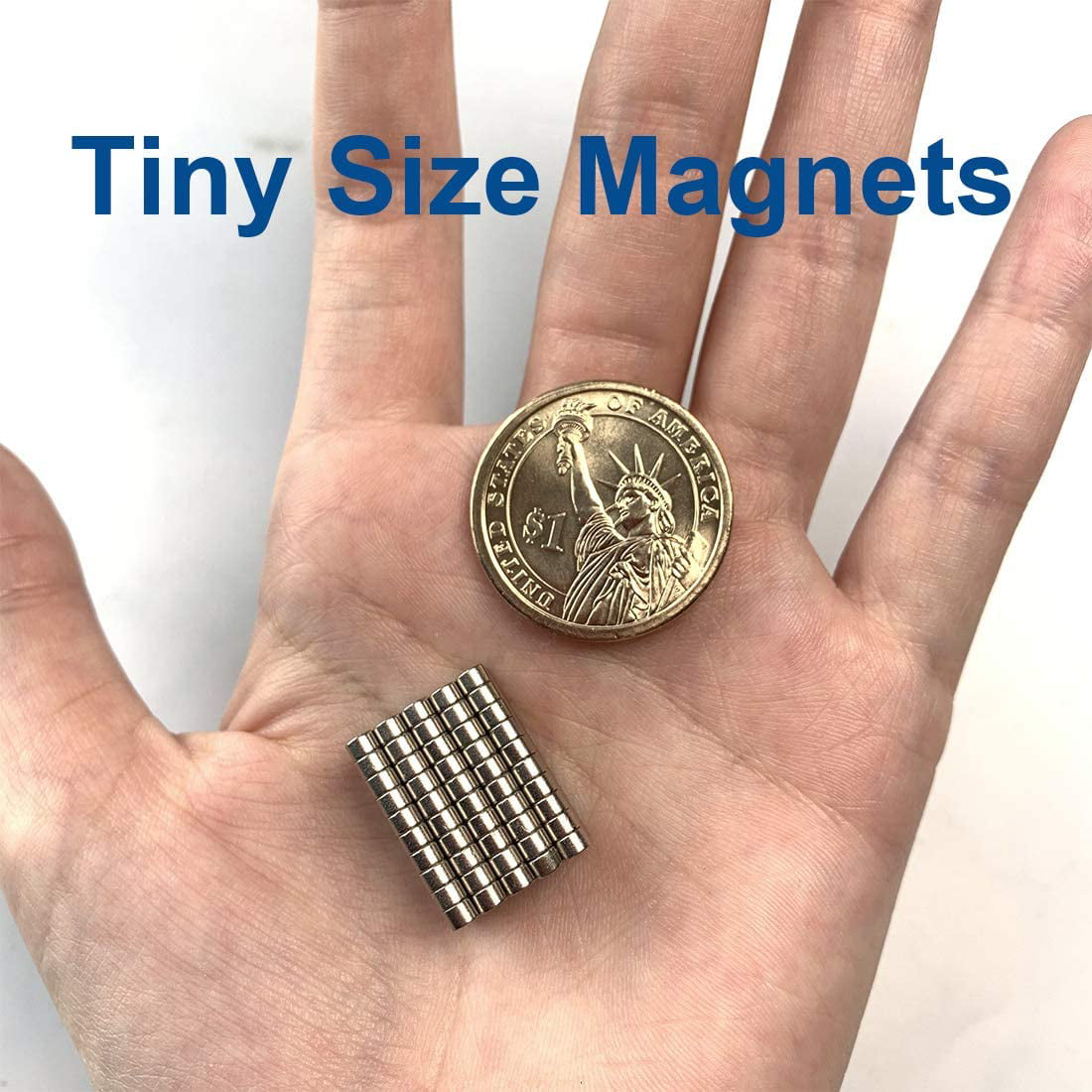 MEALOS Magnets 3mmx2mm Magnets for Warhammer for Gaslands Miniatures Small Models Come with a Storage Case 200 Tiny Magnets Mini Magnets Small Round Magnets for Crafts 