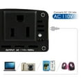 thumbnail image 4 of Convertisseur de Puissance 150W pour Voiture 12V à 110V avec Chargeur Usb Double 3.1A Rouge Prise US, 4 of 4