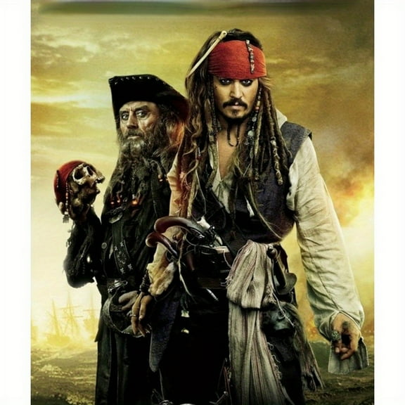 Adult DIY 5D Diamond Painting Kit, Pirates of the Caribbean Series Art Round Diamond, Full Diamond Diamond Embroidery Kit, Mosaic Cross Stitch Craft Home Wall Decoration