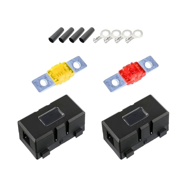 Portafusibles multiusos resistente a altas temperaturas y duradero para vehículos recreativos 2 juegos 40A