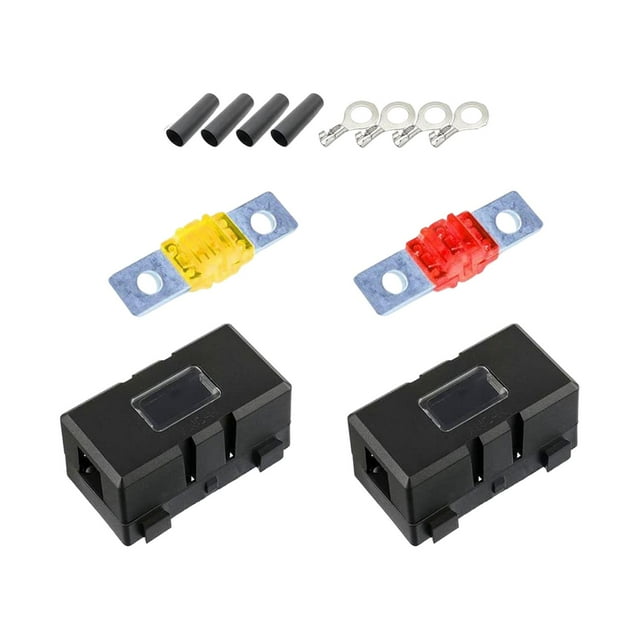 Milaget Multipurpose Car ANS Fuse Holder Block with A clear window for Cars Rvs 2 Set 2 Set 40A