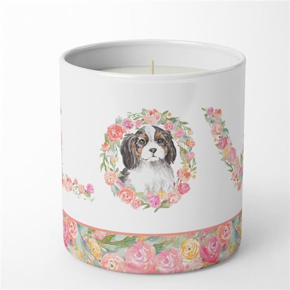 Cavalier Spaniel Tricolor Style 4 LOVE 10 oz Decorative Soy Candle