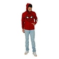 thumbnail image 3 of Marvel Spider-Man Mask Logo Long Sleeve Red Adult Zip-Up Hoodie-Large, 3 of 7