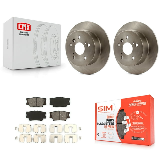 Transit Auto Rear Disc Brake Rotors and Semi-Metallic Pads Kit for Car Toyota Camry Lexus ES350 Avalon K8S-101855