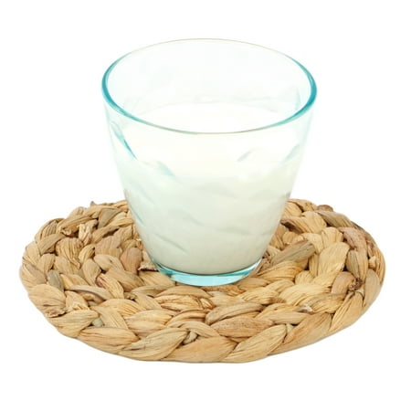 UPC: 0651355042384 | Set of 4 Decorative Round Natural Woven Handmade Water Hyacinth Placemats