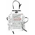thumbnail image 1 of Word Search Puzzle Apron Black and White Game Sheet Design Finding The Names of Animals, Unisex Kitchen Bib Apron with Adjustable Neck for Cooking Baking Gardening, Black White Red, by Ambesonne, 1 of 3