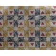 thumbnail image 4 of oneOone Georgette Viscose Fabric Check & Triangle Ikat Decor Fabric Printed BTY 42 Inch Wide, 4 of 4