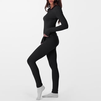Haut Paradox Femme – Mélange Laine Mérinos – 1/4 Zip – Noir/rose – Taille XL – Athlétisme