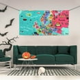 thumbnail image 2 of Salouo Cartoon Map Of Europe Pattern Holiday Banner Outside Party Decoration Banner (1PC) Festival Supplies Fit for Birthday Parties & Celebrations & Chrismas-Small, 2 of 8