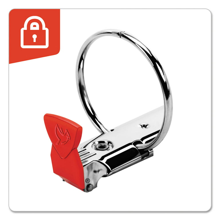Cardinal Premier Easy Open Locking Round Ring Binder, 3 Cap, 11 x 8.5, Black