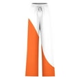 thumbnail image 4 of HAPIMO Color Block Patchwork Palazzo Pants Loose Pants for Women Workout Wide Leg Pants Casual Sweatpants Fashion Drawstring High Waist Trousers Orange M, 4 of 4
