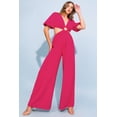 thumbnail image 4 of Flying Tomato Women's Statement Cocktail Cut Out Jumpsuit (S, Fuchsia)), 4 of 4