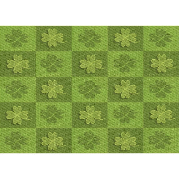 Ahgly Company Indoor Rectangle Patterned Pistachio Green Area Rugs, 7' x 10'