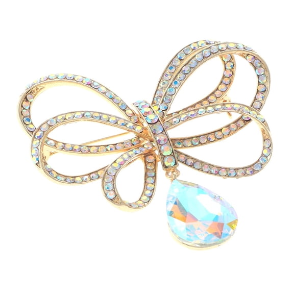 Crystal Flower Brooch