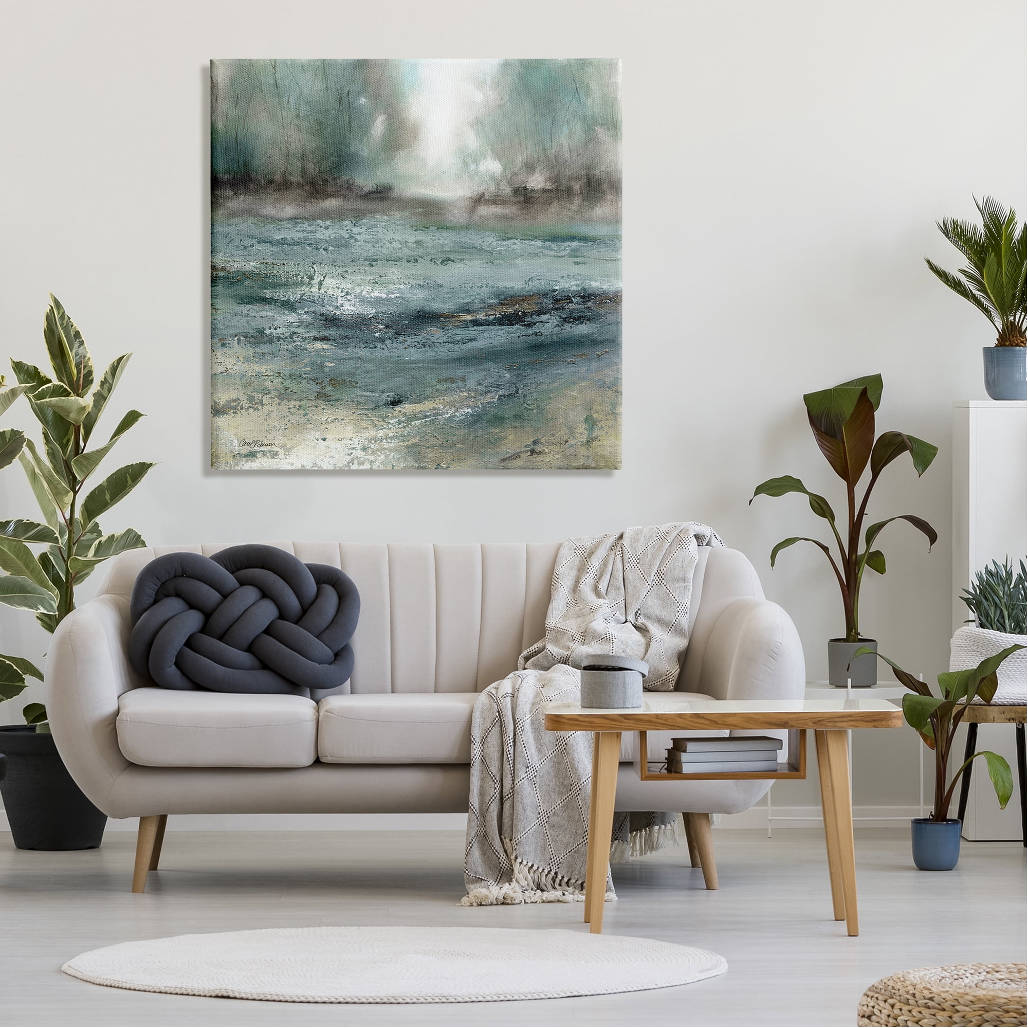 Stupell Industries Soothing Pond Nature Painting Abstract Blurred Trees Painting Gallery Wrapped Canvas Print Wall Art, Design by Carol Robinson