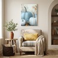 thumbnail image 4 of Canvas Wall Art, Blue Pumpkin Fall Framed Canvas Prints for Living Room Bedroom, Thanksgiving Autumn Botanical Leaves Large Gallery Wrapped Wall Decor for Home Office, Gifts, 16"x20" Ship Next Day, 4 of 9