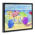 thumbnail image 2 of Stupell Industries Tropical Umbrella Coast Vibrant Beach Landscape Black Floating Frame Canvas Art, 31 x 25, by Paul Brent, 2 of 7