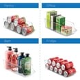 thumbnail image 2 of Set of 4 Refrigerator Organizer Bins Pop Soda Can Dispenser Beverage Holder for Fridge, Freezer, Kitchen, Countertops, Cabinets, 2 of 7
