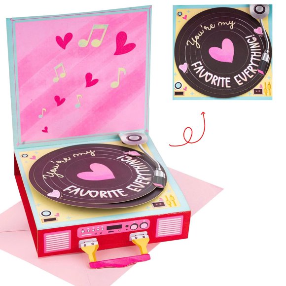 Tarjeta de felicitación DESIMPLE My Favorite Tocadiscos 3D