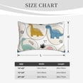 thumbnail image 4 of Hirioo Cute Dinosaurs for Plush Pillow Cover for Bedroom and Living Room ,Elegant, Comfortable Home Decor-14"x20", 4 of 6