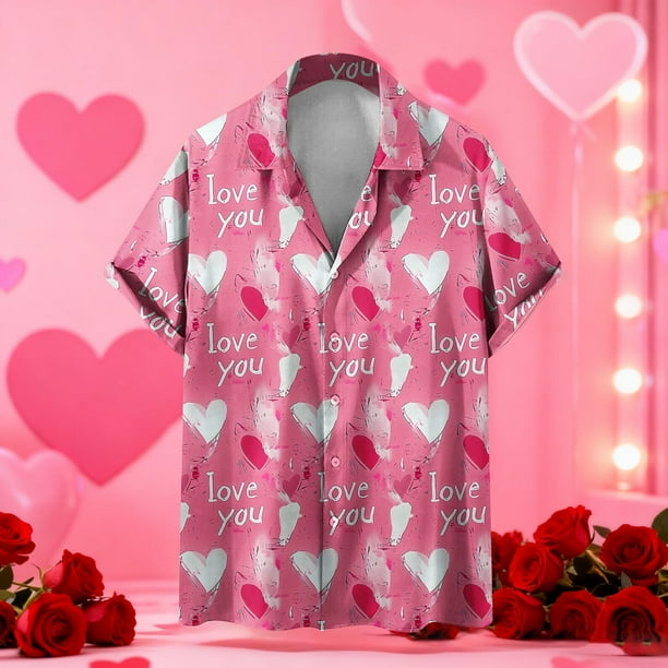 Blusa y camisa de manga corta con cuello vuelto Camisa de manga corta estampada para hombre Tops casuales con cuello vuelto Camisa Blusa Tops para hombre