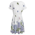 thumbnail image 5 of Hydrangea Purple Floral Women's Dress Short Sleeve Summer Sundress Summer Women Clothes, 5 of 7