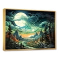 thumbnail image 2 of Designart "Cloud Forest Majesty Mountain Serenity I" Landscapes Framed Wall Art - Country Green Forest River Mountains Bedroom Framed Canvas Wall Art, 2 of 6