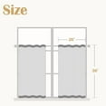 thumbnail image 4 of Linen Pinch Pleated Kitchen Curtains 36 Inch 2 Panels, Natural Linen Tier Curtains Back Tab Beige Farmhouse Cafe, Light Filtering Small Window Drapes for Bathroom Laundry Room Off White, 4 of 4
