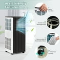 thumbnail image 3 of Gymax 10000 BTU Portable Air Conditioner ASHRAE 3-in-1 AC Unit w/ Humidifier & Sleep Mode Black, 3 of 10