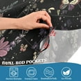 thumbnail image 3 of Yayeee Kitchen Curtains Tier Pair Light Filtering 27"x24" Rod Pocket Short Cafe Window Panel, Dark Flowers Pattern, 3 of 7