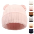 thumbnail image 6 of CPNG Baby Toddler Winter Hats Girls Boys Beanie with Cotton Lining Knitted Knit Winter Hat with Cute Bear Ear Warm Fleece Cap for Cold Weather, 6 of 6