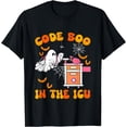 thumbnail image 1 of Ghost Code Boo In The ICU Nursing Gift For Halloween Costume T-Shirt - As Picture - S, 1 of 2