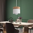 thumbnail image 3 of Lámpara colgante de techo con diseño de madera E27 de iluminación moderna de blanco Yuyangstore lámpara colgante, 3 of 7