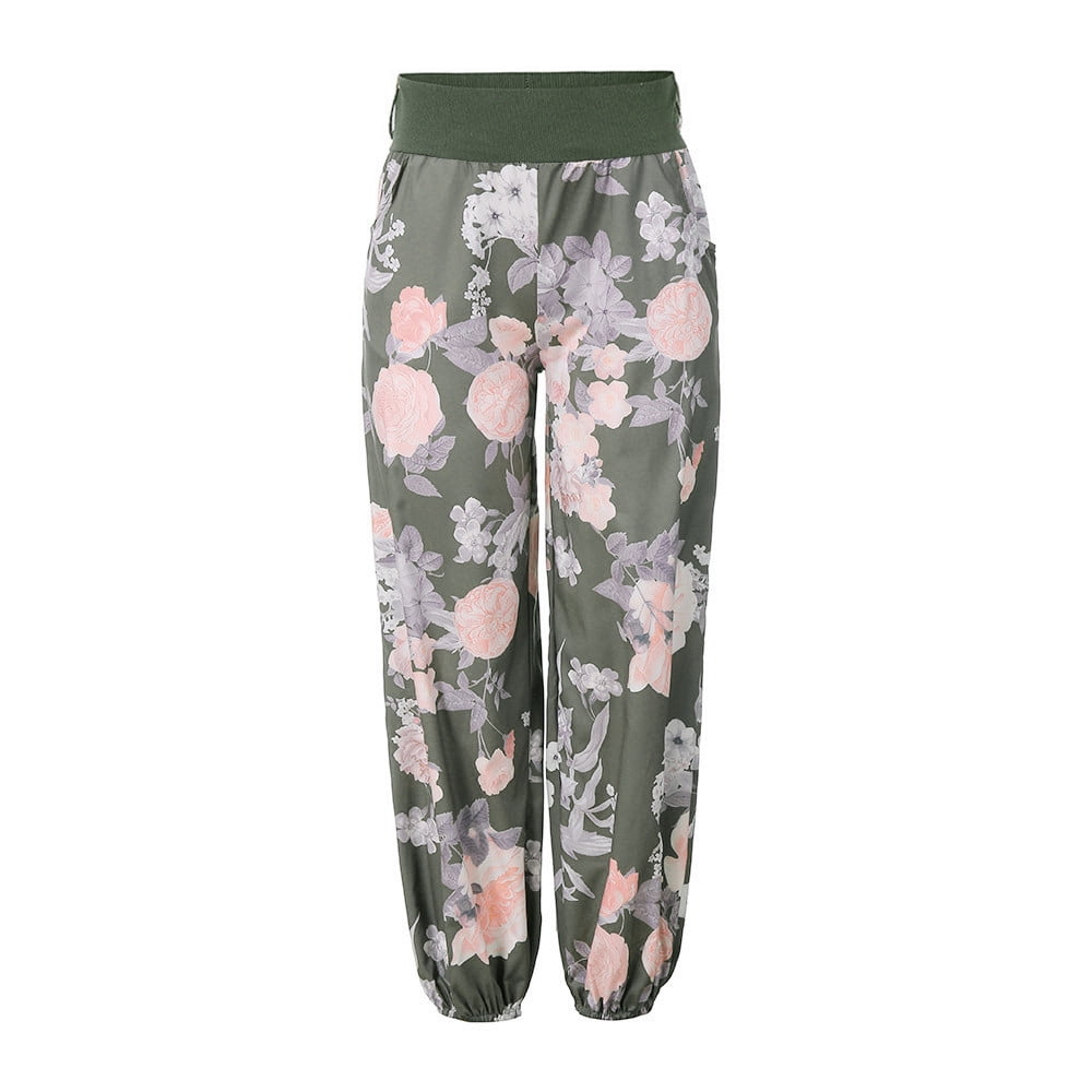 plus size floral trousers