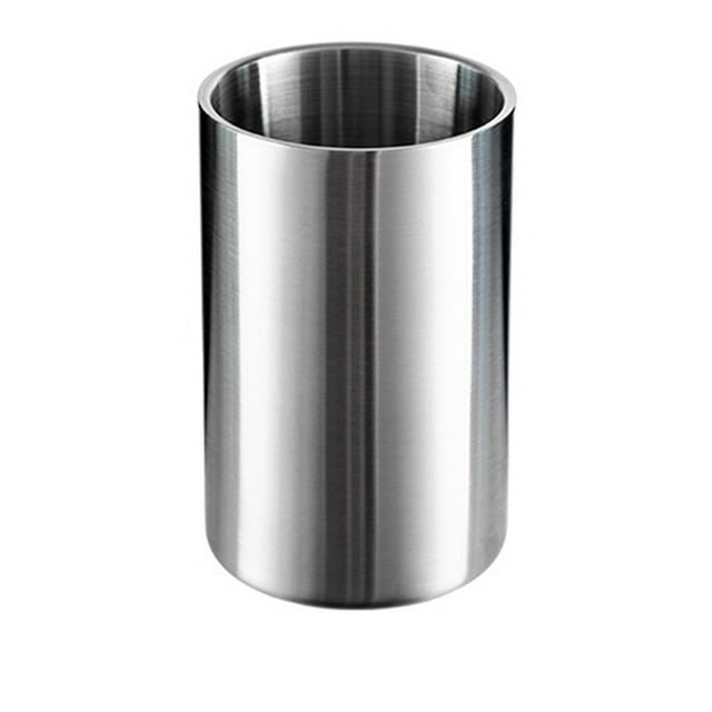 Bouteille en Acier Inoxydable, Caves à Vin pour la Maison Seau à Glace Rond Classique, Seau à Boisson Refroidisseur en Acier Inoxydable, Refroidir Vin et Bière, Réunion de Famille 101.4Oz Table en Acier Inoxydable