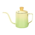 thumbnail image 2 of Reche de cisne de 350 ml sobre el café Hervidor de hervidor de acero inoxidable Versátil Mango ergonómico Apariencia Estética Café de goteo a mano Gradiente verde, 2 of 8