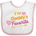 thumbnail image 3 of Inktastic I'm Daddy's Favorite with Arrow and Hearts in Pink Boys or Girls Baby Bib, 3 of 4