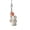 A002- Style B, variant on Flocked Cartoon Animal Lanyard Charm, Cute Plush Hanging Pendant - Soft Flocked Texture, Attached White Bead & Yellow Paw Bell, Easy to Hang on Bags Keys Phones - For Kids Teens Women, Ideal for Back