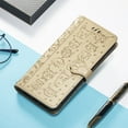 thumbnail image 5 of Allytechgroup Flip Wallet Case [Cat & Dog Cute Embossed Pattern] for T-Mobile REVVL 6 Pro 5G with Card Slots Cash Holder, Stylish Magnetic Clasp Shockproof Kickstand Cover with Hand Strap, Gold, 5 of 6